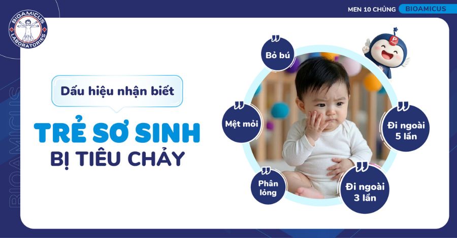 Dấu hiệu nhận biết trẻ sơ sinh bị tiêu chảy