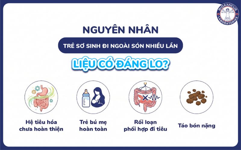 nguy&ecirc;n nh&acirc;n trẻ sơ sinh đi ngo&agrave;i s&oacute;n nhiều lần trong ng&agrave;y