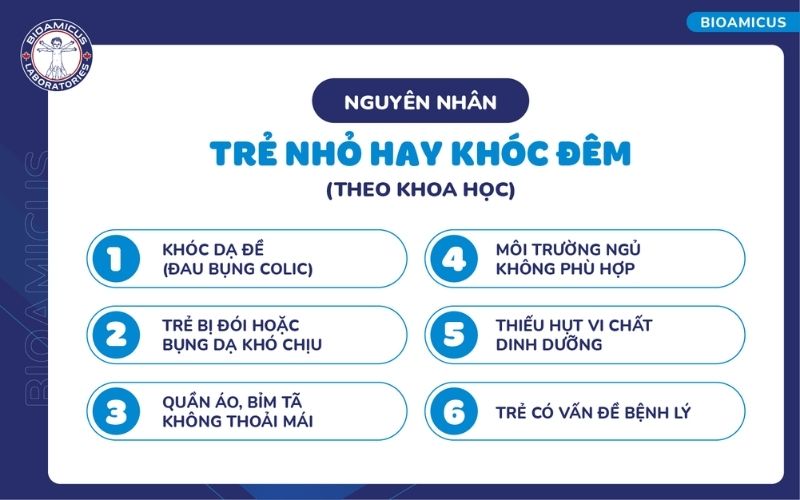 nguy&ecirc;n nh&acirc;n trẻ con kh&oacute;c đ&ecirc;m