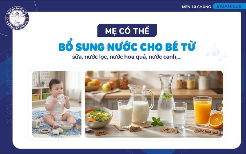 C&aacute;ch bổ sung nước cho trẻ t&aacute;o b&oacute;n