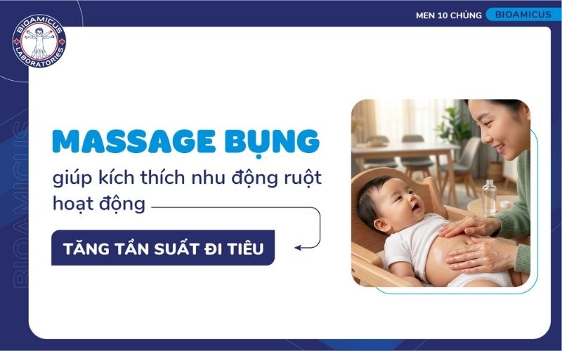 massage bụng cho trẻ t&aacute;o b&oacute;n