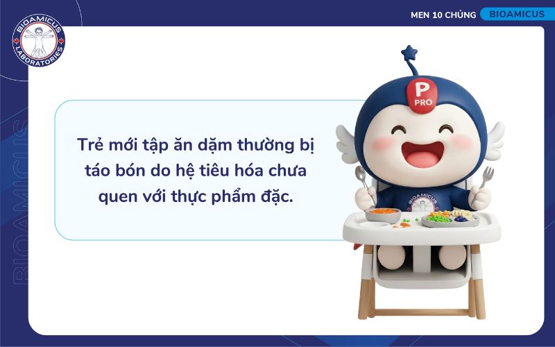 Trẻ mới tập ăn dặm thường dễ bị t&aacute;o b&oacute;n