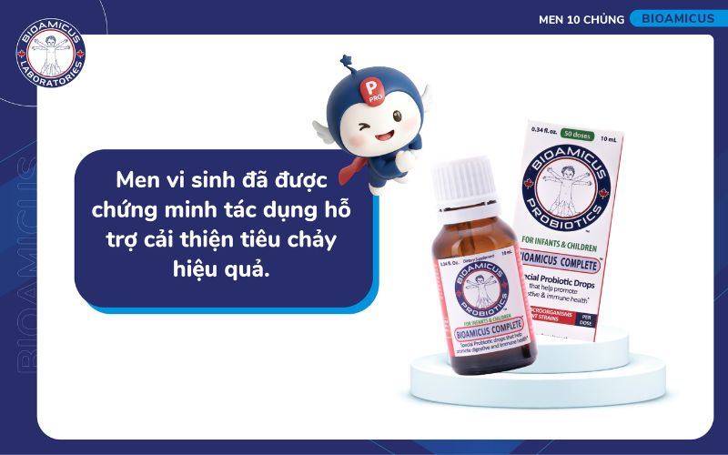Men vi sinh hỗ trợ điều trị ti&ecirc;u chảy ở trẻ
