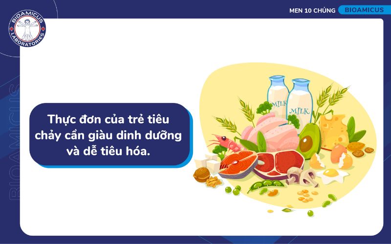 Thực đơn cho trẻ ti&ecirc;u chảy