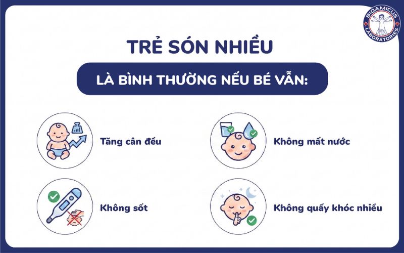 trẻ đi ngo&agrave;i s&oacute;n nhiều lần trong ng&agrave;y c&oacute; thể l&agrave; b&igrave;nh thường