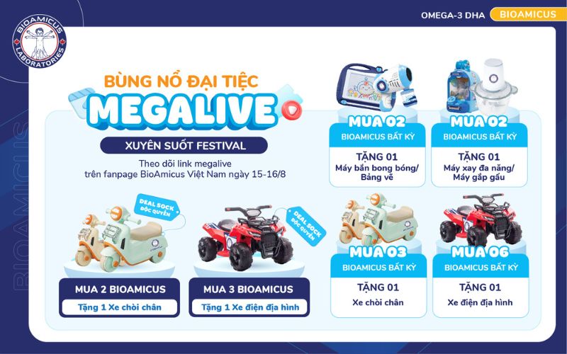 B&ugrave;ng nổ Megalive xuy&ecirc;n suốt Festival với deal cực sốc