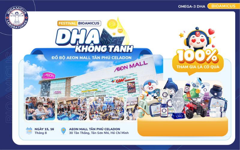 Festival BioAmicus DHA kh&ocirc;ng tanh tại Aeon Mall T&acirc;n Ph&uacute; Celadon
