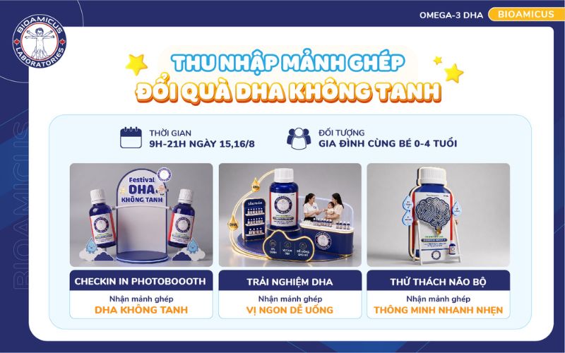 Hướng dẫn tham gia trải nghiệm các booth tại Festival BioAmicus DHA Không Tanh 2026