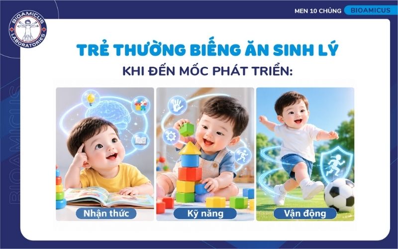 Giai đoạn trẻ biếng ăn sinh l&yacute;