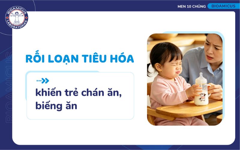 Rối loạn tiêu hóa khiến bé biếng ăn