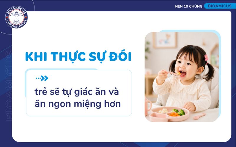 Trẻ sẽ ăn ngon miệng hơn khi đ&oacute;i