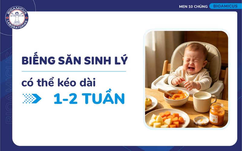 Biếng ăn sinh lý có thể kéo dài bao vài tuần