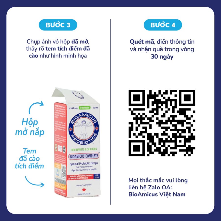 Hướng dẫn c&aacute;c bước mua 6 bioamicus tặng 1 xe điện