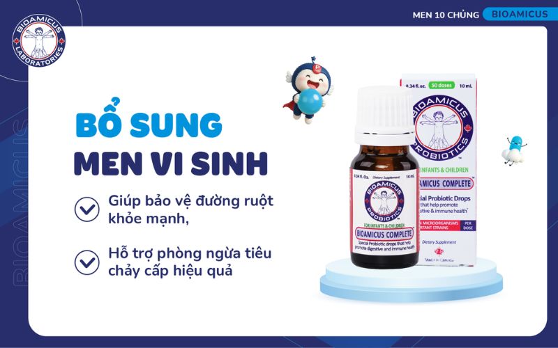 Bổ sung men vi sinh giúp phòng ngừa tiêu chảy cấp