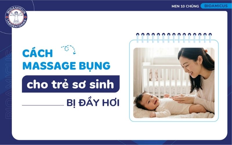 C&aacute;ch massage bụng cho trẻ sơ sinh