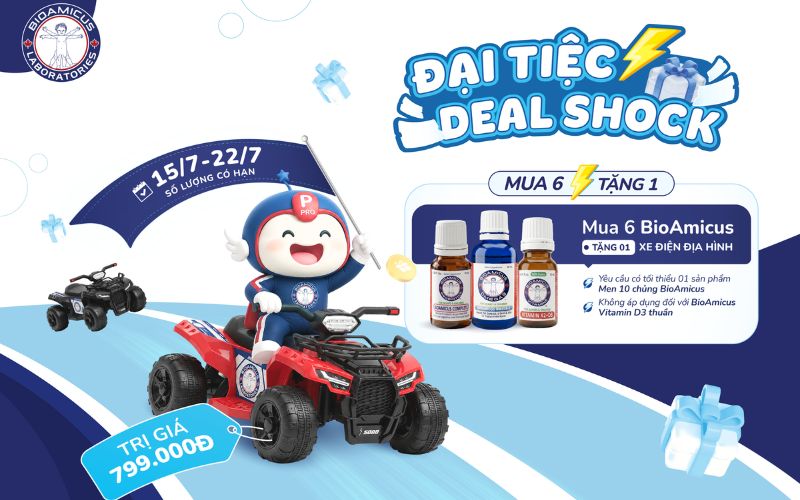 mua 6 bioamicus tặng xe điện địa h&igrave;nh