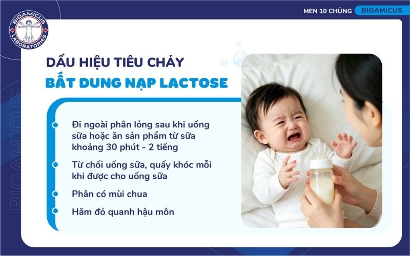 Dấu hiệu ti&ecirc;u chảy cấp do bất dung nạp lactose