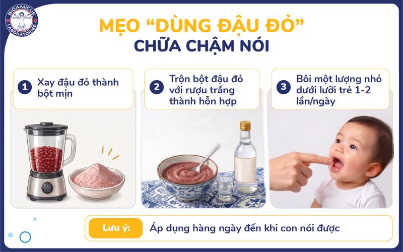 mẹo d&ugrave;ng đậu đỏ cho trẻ nhanh biết n&oacute;i