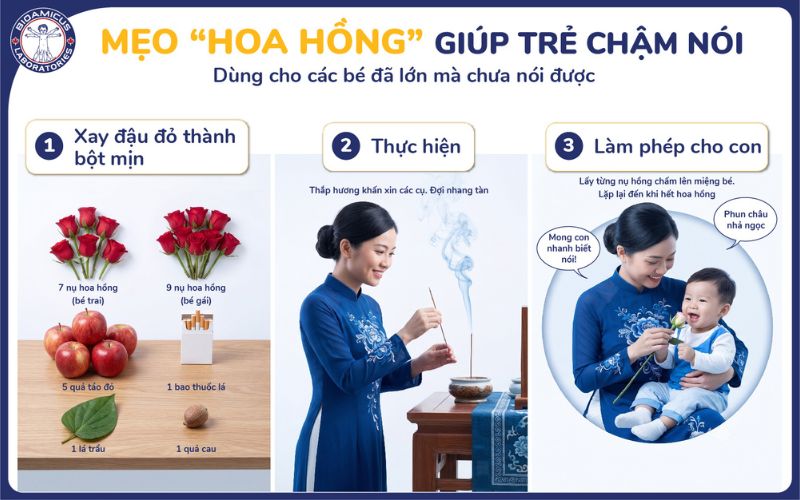 mẹo d&ugrave;ng hoa hồng cho trẻ nhanh biết n&oacute;i