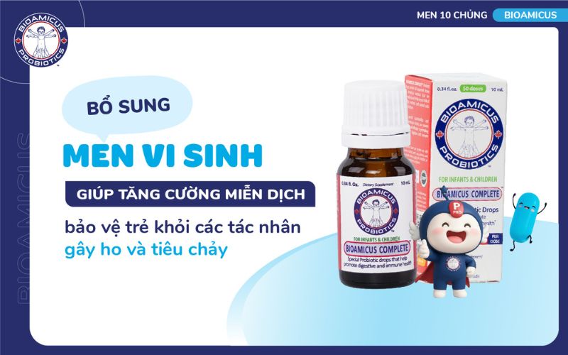 Bổ sung men vi sinh giúp tăng cường miễn dịch cho trẻ