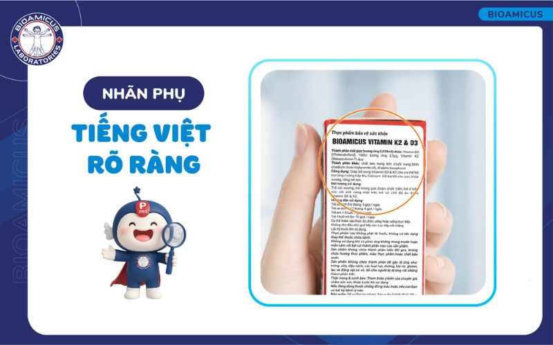 BioAmicus chính hãng có tem phụ tiếng Việt