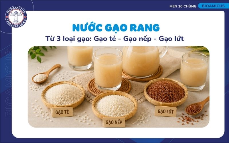 Kết hợp 3 loại gạo l&agrave;m nước gạp rang cho trẻ ti&ecirc;u chảy
