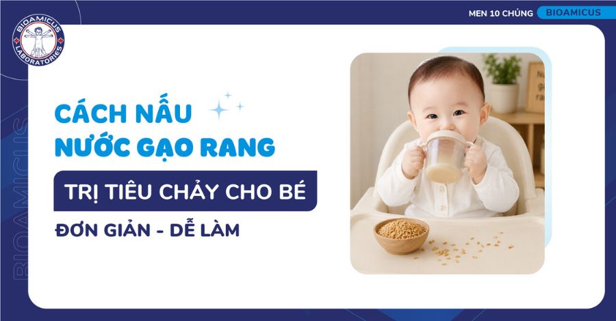 Cách nấu nước gạo rang trị tiêu chảy cho bé đơn giản dễ làm