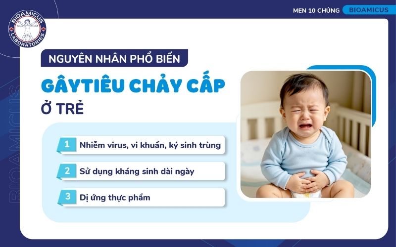 Nguy&ecirc;n nh&acirc;n g&acirc;y ti&ecirc;u chảy cấp ở trẻ em&nbsp;
