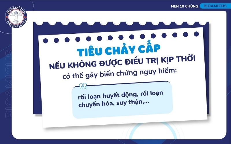 Ti&ecirc;u chảy cấp kh&ocirc;ng được điều trị kịp thời c&oacute; thể g&acirc;y nguy hiểm