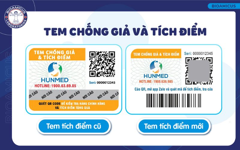 BioAmicus chính hãng có tem chống giả và tích điểm