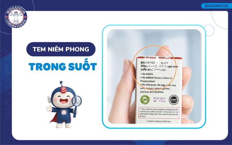 BioAmicus chính hãng có tem niêm phong trong suốt