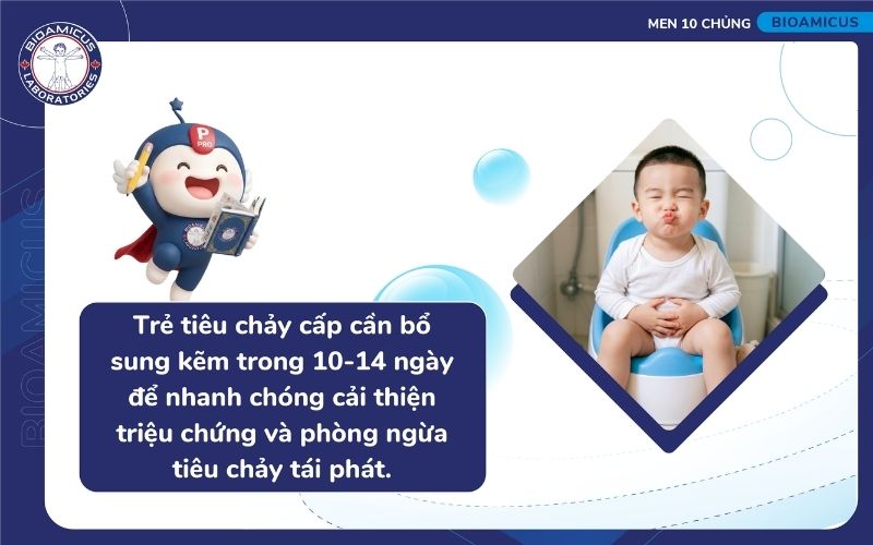 Bổ sung kẽm cho trẻ ti&ecirc;u chảy