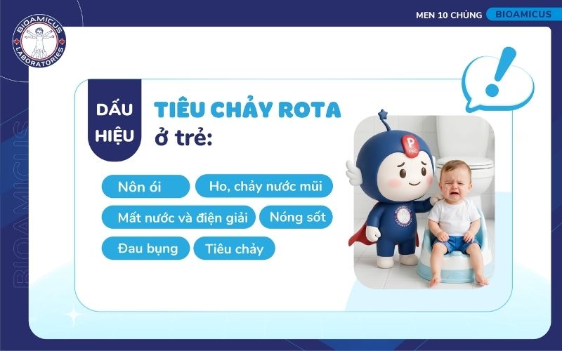 Dấu hiệu ti&ecirc;u chảy rota ở trẻ