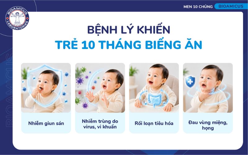 Trẻ 10 th&aacute;ng biếng ăn bệnh l&yacute;