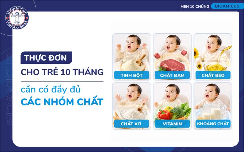 Thực đơn cho b&eacute; 10 th&aacute;ng biếng ăn