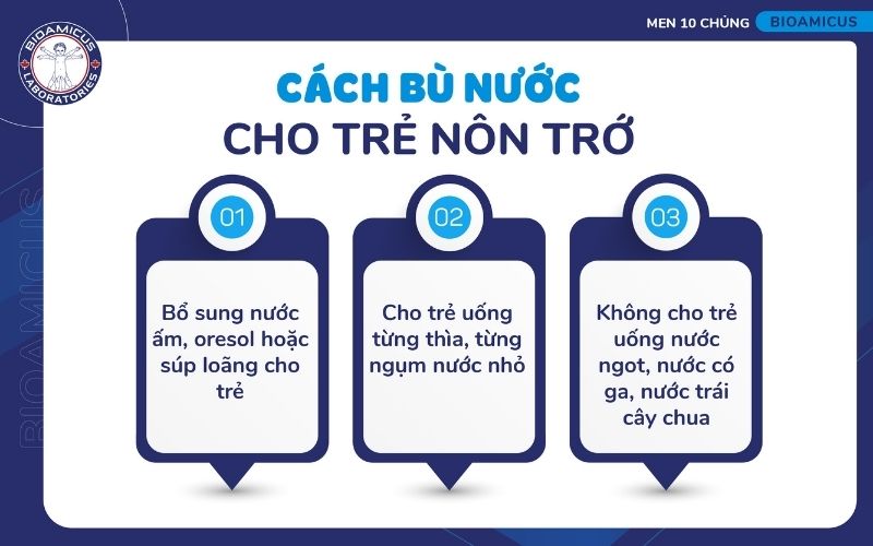 C&aacute;ch b&ugrave; nước cho trẻ bị n&ocirc;n trớ