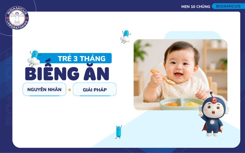 Trẻ 3 tháng biếng ăn
