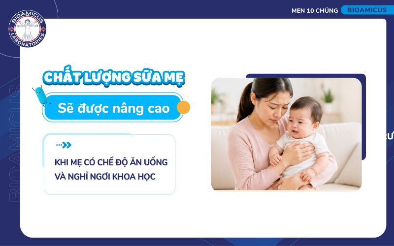 Chế độ ăn uống nghỉ ngơi của mẹ có tác động đến chất lượng sữa mẹ
