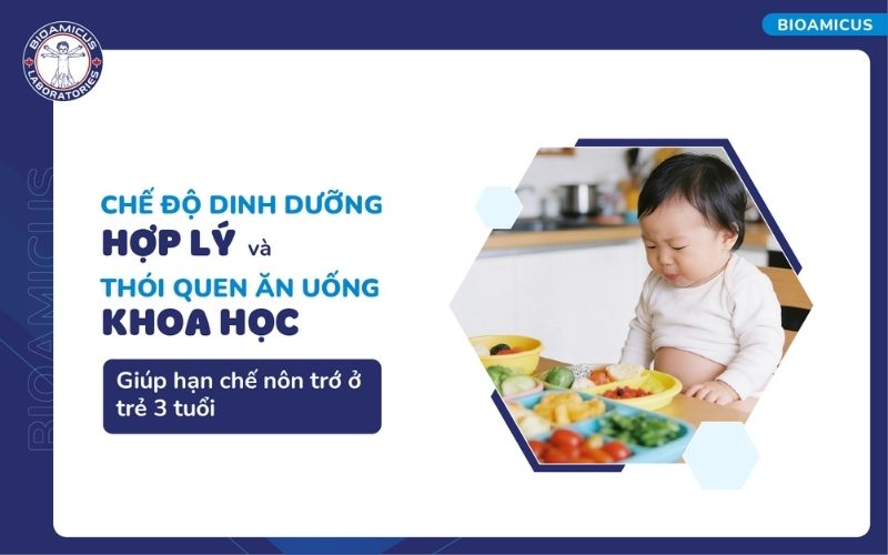 Hạn chế n&ocirc;n trớ ở trẻ 3 tuổi