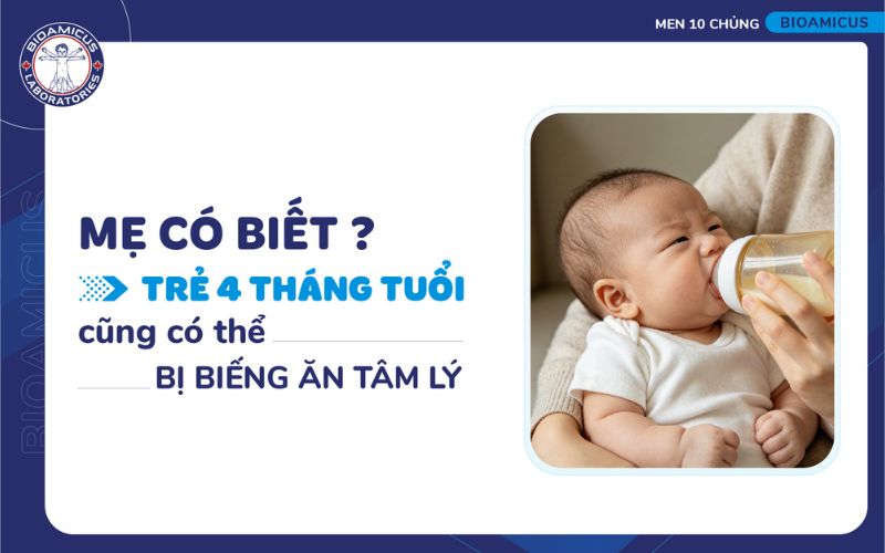 Trẻ 4 th&aacute;ng c&oacute; thể bị biếng ăn t&acirc;m l&yacute;