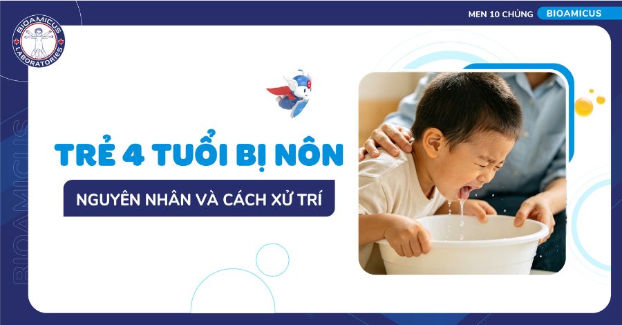 Trẻ 4 tuổi bị nôn liệu có đáng lo?