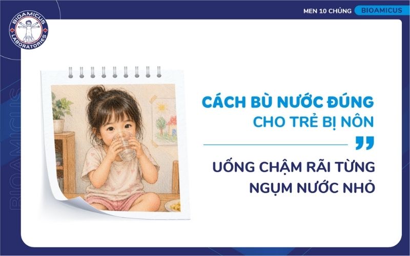 Cần lưu &yacute; b&ugrave; nước đ&uacute;ng khi trẻ bị n&ocirc;n