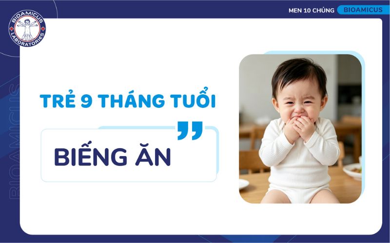 Dấu hiệu trẻ 9 th&aacute;ng biếng ăn