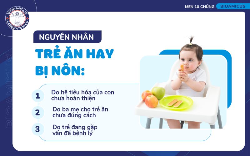 Nguyên nhân trẻ ăn hay bị nôn