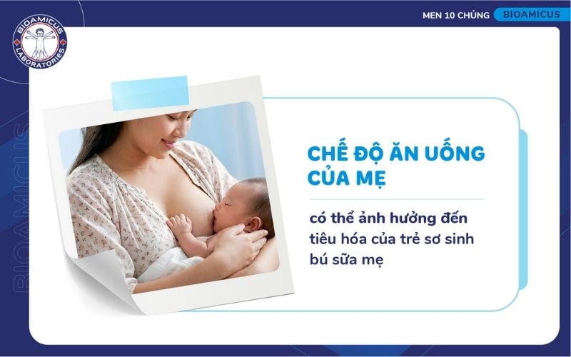Chế độ ăn của mẹ c&oacute; thể khiến trẻ sơ sinh bị đầy hơi chướng bụng