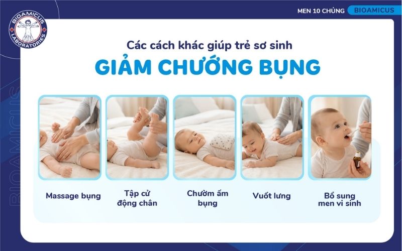C&aacute;ch kh&aacute;c gi&uacute;p trẻ sơ sinh giảm chướng bụng