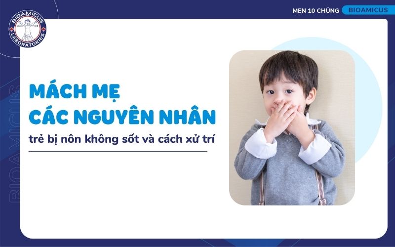 Trẻ bị nôn không sốt