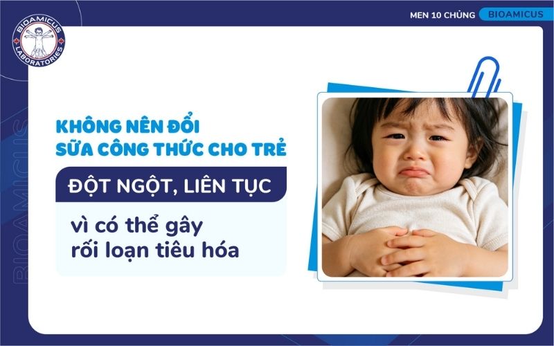 Ba mẹ kh&ocirc;ng n&ecirc;n đổi sữa đột ngột, li&ecirc;n tục cho b&eacute;