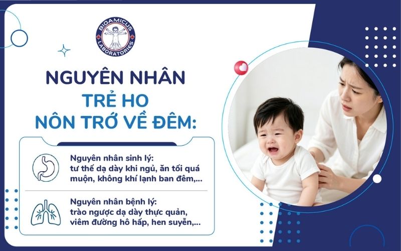 Nguy&ecirc;n nh&acirc;n trẻ ho n&ocirc;n trớ về đ&ecirc;m