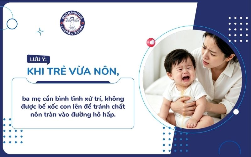 Lưu y khi trẻ ho n&ocirc;n trớ về đ&ecirc;m